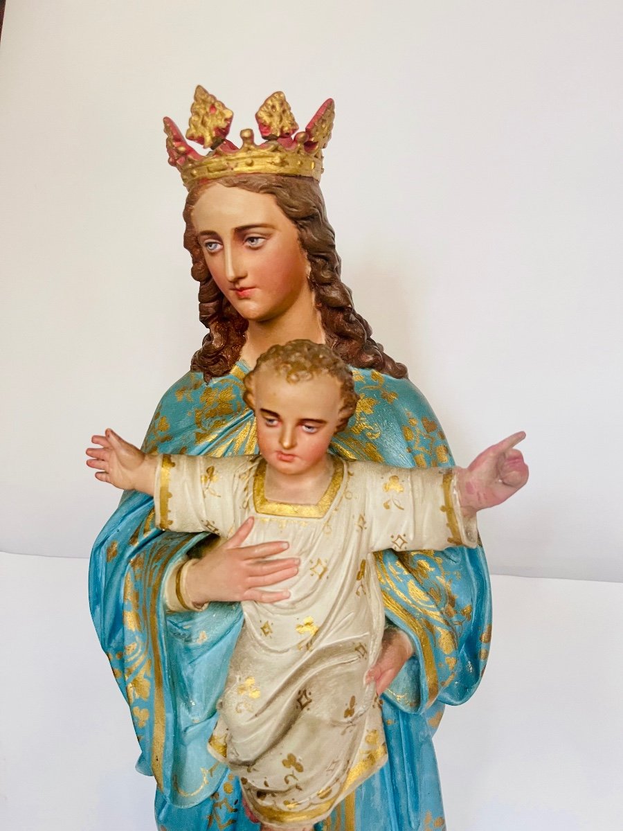 Crowned Virgin Holding The Infant Jesus. -photo-6